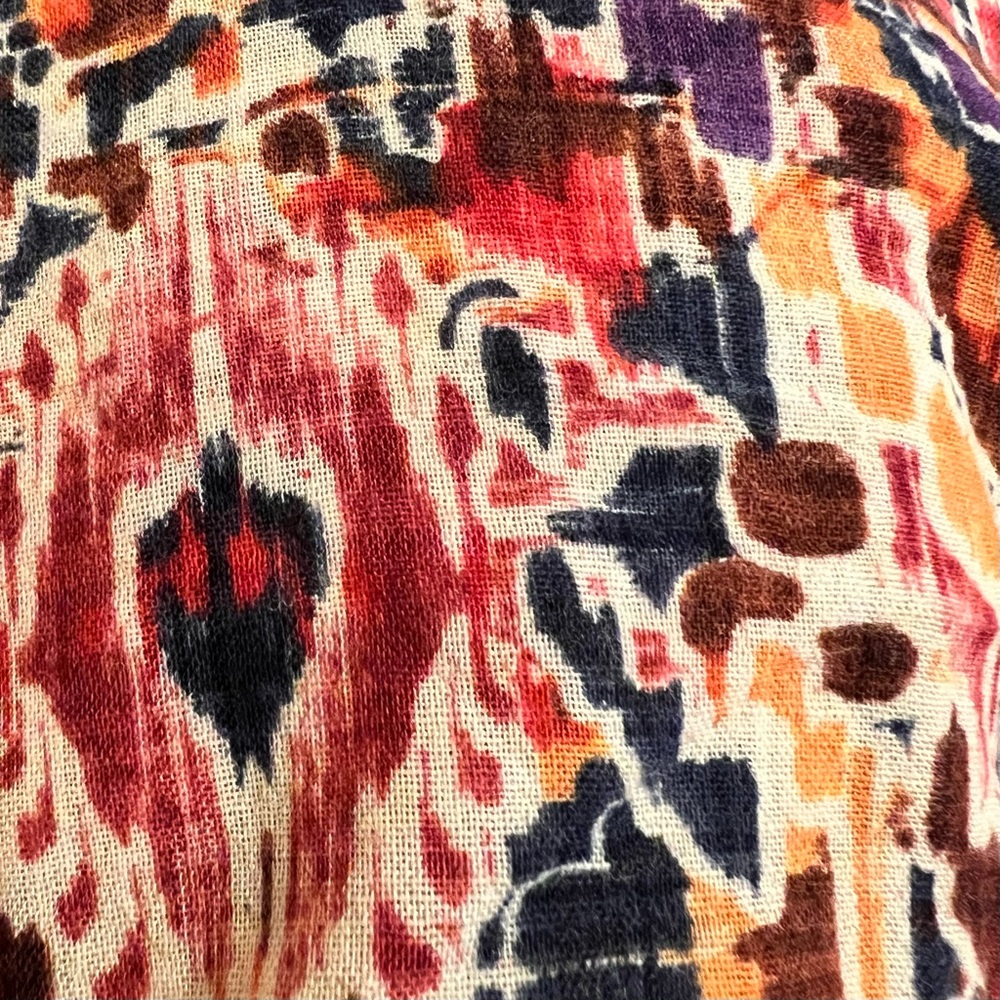 Evereve boho colorful peasant blouse size XL - Picture 3 of 5